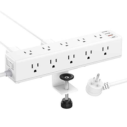 **Tax + Ship Included** Desk Clamp Power Strip with 15 Outlets