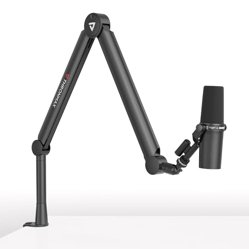 Boom Arm Stand THRONMAX S8 Mic Stand for Game Streaming and Broadcasting/Sturdy and Universal Mic Arm with 1/4“，3/8" to 5/8" Adapter，All-Metal and Fully Adjustable Mic Arm