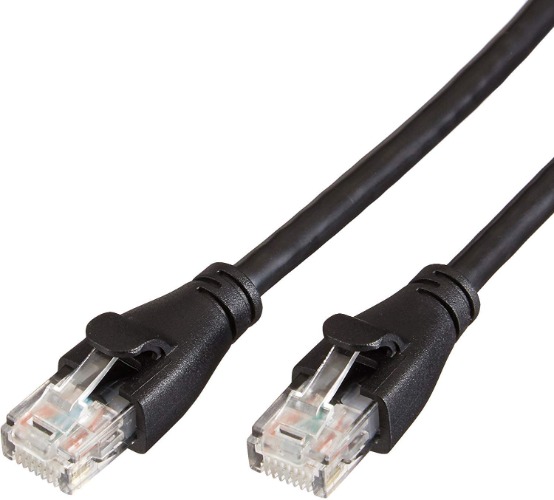 Amazon Basics RJ45 Cat-6 Ethernet Patch Internet Cable - 50 Foot (15.2 Meters), Black - 50 Foot 1-Pack Old Version