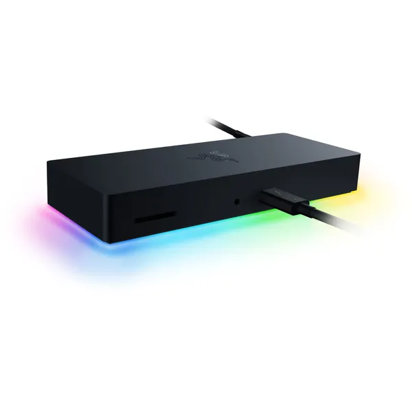 Razer Thunderbolt 4 Dock : Thunderbolt 4 Certified - 10 Ports in One - Dual 4K or Single 8K Video Output - Future-Proof & Backward-Compatible - RGB Lighting - Chroma - Classic Black with RGB Lighting