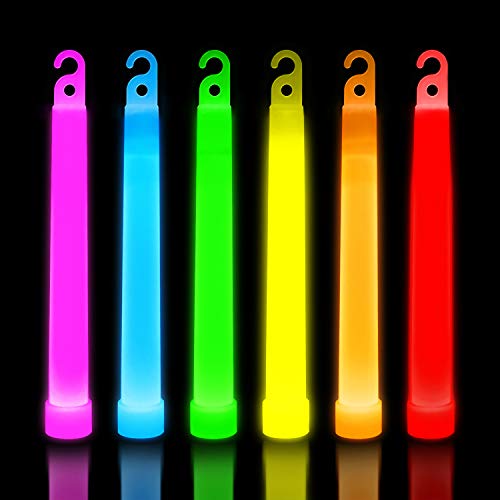 30 Ultra Bright Glow Sticks in Bulk - Multi Use Glowsticks for Parties, Camping, Emergency Light and Survival Kit with 12 Hours Duration - Multi Color - 30 Pack