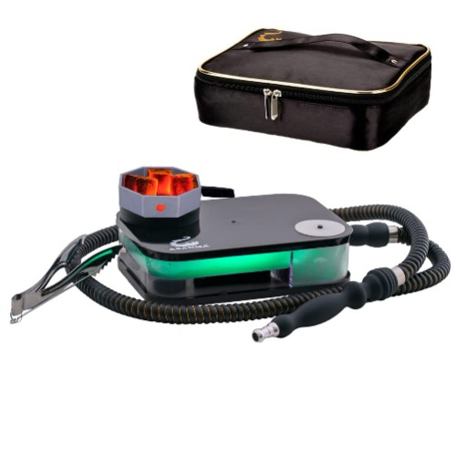 Travel Hookah, Acrylic Flat Box Hookah Kit Set Portable Hookah Shisha with Case+Silicone Bowl+Hose+Tongs+Magical Remote LED Light for Better Shisha Hookah Narguile Smoking - Book Hookah