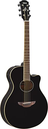 Yamaha APX600 BL Thin Body Acoustic-Electric Guitar, Black - Black