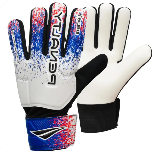 Luva de Goleiro Penalty Adulto Delta 1 Para Todos os Pisos Cor:Branco+Azul;Tamanho:10;Gênero:Unissex
