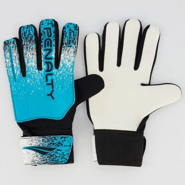 Luva de Goleiro Penalty Adulto Delta 1 Para Todos os Pisos Cor:Azul+Branco;Tamanho:10;Gênero:Unissex