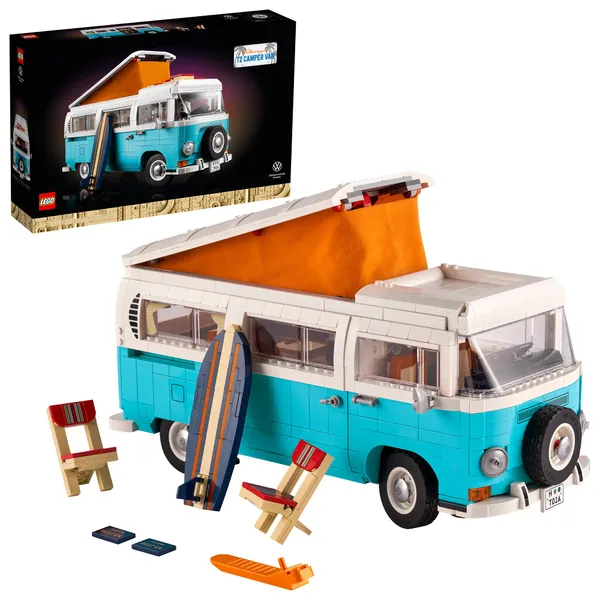 LEGO Volkswagen T2 Camper Van 10279 Building Kit; Build a Displayable Model Version of The Classic Camper Van (2,207 Pieces) - Frustration-Free Packaging