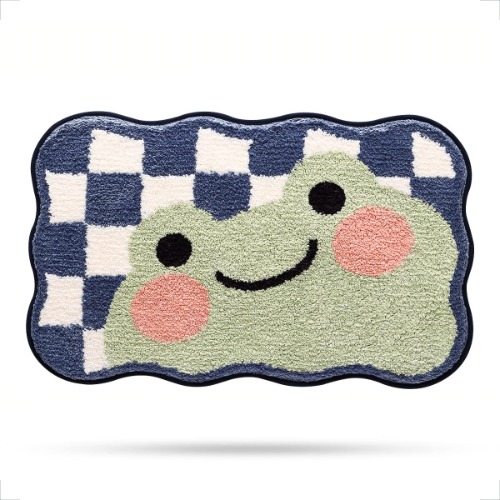 Cute Bathroom Rug Mat, Extra Soft Absorbent Bath Rug, Non-Slip Comfortable Bath Mat, Carpet for Tub, Shower, Bath Room, Machine Wash Dry, 16"x24", Frog - 15.7" x 23.6" Frog