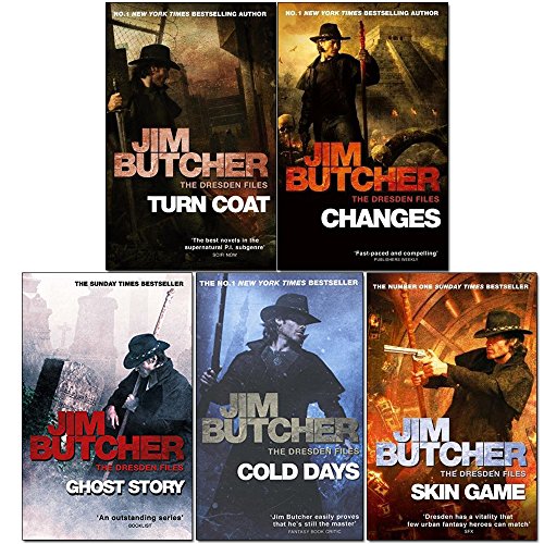 Jim Butcher Dresden Files Series 3 : 5 Books Collection Pack (Turn Coat,Changes,Ghost Story,Cold Days,Skin Game )