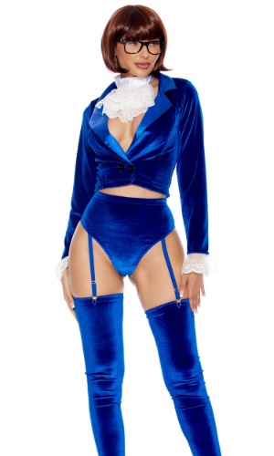 Powers Sexy Movie Character Costume | XS/S / Blue