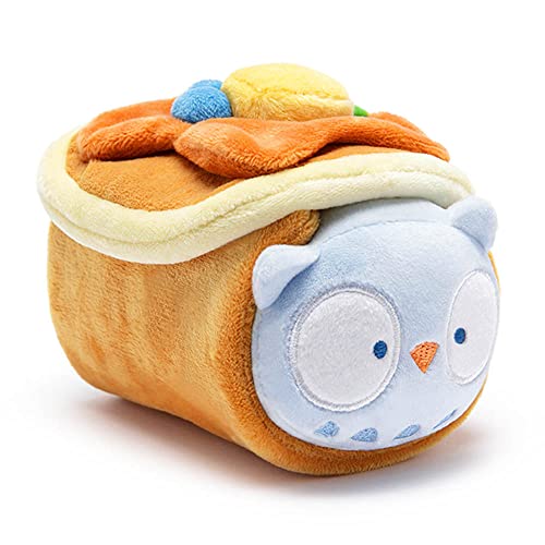 Anirollz 6" Official Stuffed Animal Plush Toy |Soft, Squishy, Warm, Cute, Comfort, Safe| Pillow with Puppy Kitty Bunny Fox Panda Chicken Owl - Birthday Deco Graduation Gift Owl - 6" Owlyroll