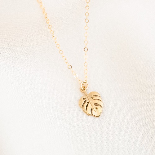 Monstera Leaf Necklace | Gold Filled + Vermeil