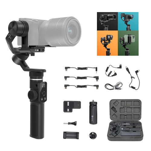 FeiyuTech G6 Max [Official] 3-Axis Camera Gimbal Stabilizer for Small Mirrorless/Pocket/Action Camera/Smartphone,fits Canon 200D M50 Sony ZV1 a6500 Panasonic GH4 GoPro 8 7 iPhone 14 13 ProMax XR XS - G6 Max-Max 2.6lbs