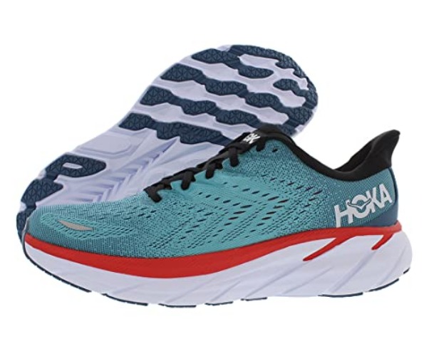 HOKA ONE ONE Clifton 8 Mens Shoes Size 9.5, Color: Real Teal/Aquarelle