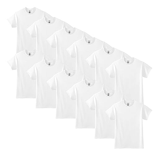 Gildan DryBlend T-Shirt, Style G8000, Multipack - XX-Large - White (12-pack)