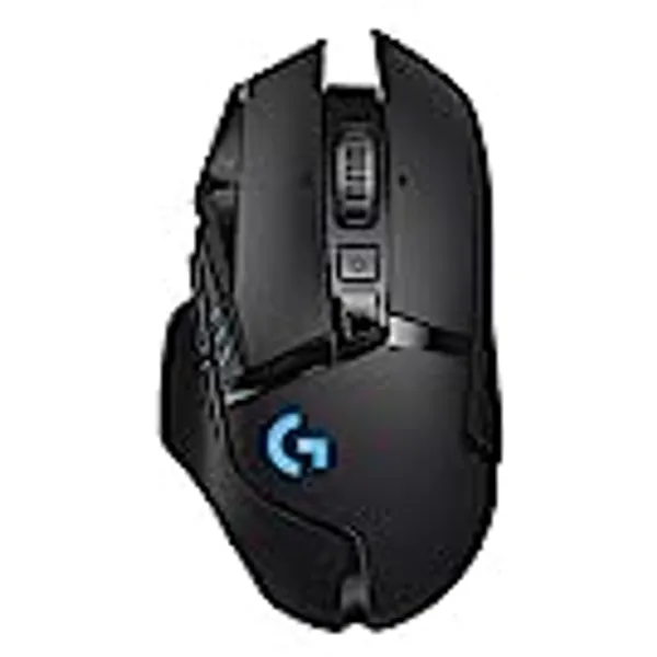 Logitech G502 Lightspeed Wireless Gaming Mouse with Hero 25K Sensor, PowerPlay Compatible, Tunable Weights and Lightsync RGB - Black