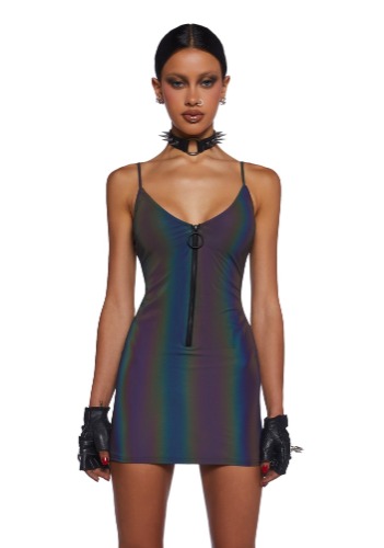 Spectral Frequency Reflective Dress | RAINBOW / Small