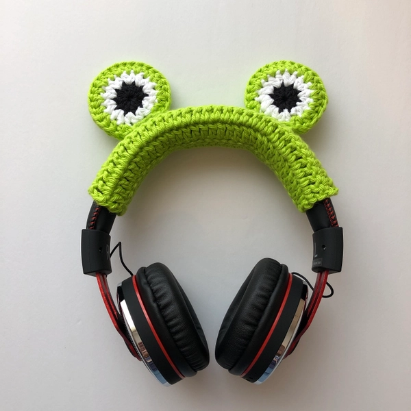 Crochet Frog Eyes Headphone Cover Headphones Accessory