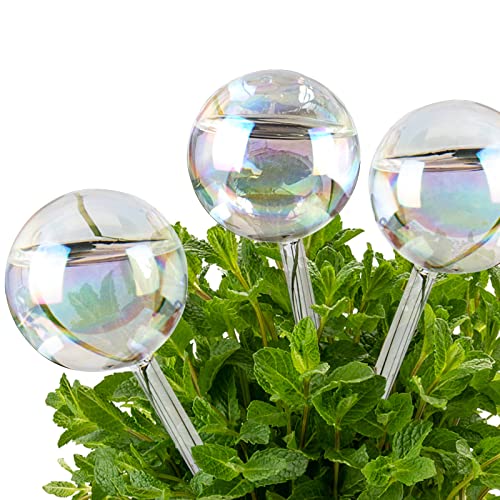 3 Pack Plant Watering Globes-9 Inch Iridescent Self Water Globes