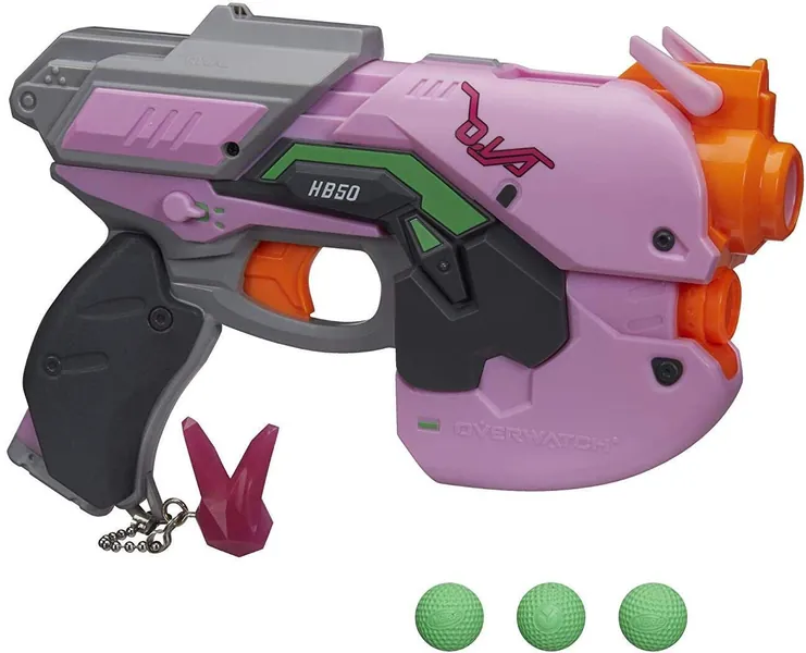 NERF Overwatch D.Va Rival Blaster with 3 Overwatch Rival Rounds - Standard