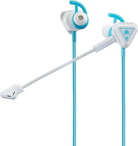 Turtle Beach Battle Buds In-Ear Gaming Headset for Mobile & PC with 3.5mm, Xbox Series X/S, Xbox One, PS5, PS4, PlayStation, Switch – Lightweight, In-Line Controls - White/Teal - White/Teal