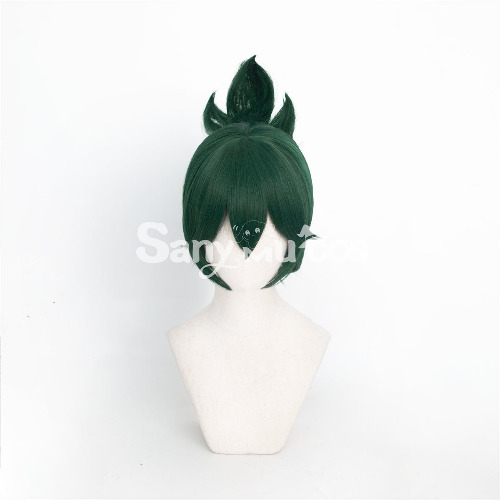 【In Stock】Game OVERWATCH2 Cosplay Kiriko Green Ponytail Short Cosplay Wig
