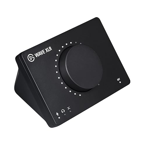 Elgato Wave - Audiomixer und Vorverstärker für XLR-Mikro, Interface-Steuerung, 48 V Phantomspeisung, Tippen zum Stummschalten, digitale Mixing-Software zum Streamen, Aufnehmen, Podcasten, Mac/PC