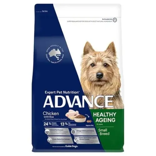 ADVANCE Adult Healthy Ageing Small Breed Dry Dog Food Chicken with Rice 3kg