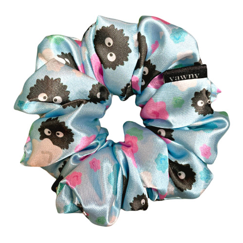 Blue Soot Sprite Scrunchie (satin) - luxe