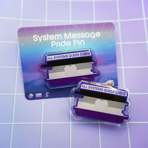 Ace Pride System Message Acrylic Pin