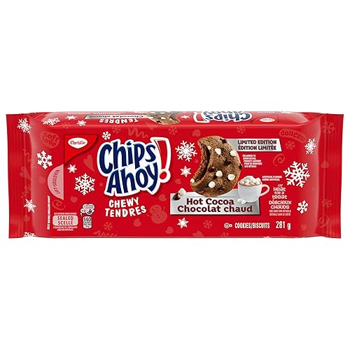 CHIPS AHOY! Hot Cocoa Flavoured Chocolatey Chip Cookies, Limited Edition Holiday Cookies, 281 g