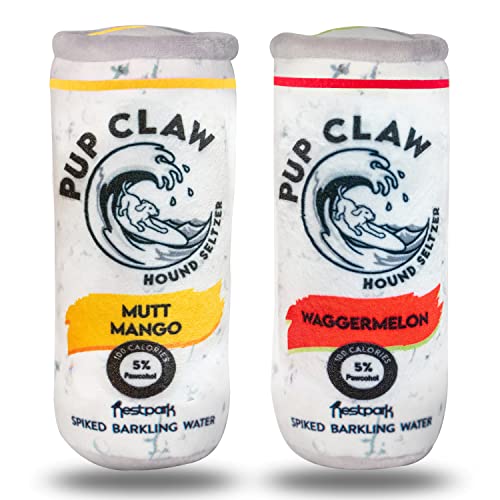 Nestpark Pup Claw Dog Toys - Funny Cute Plush Dog Toys with Squeaker - Parody Dog Toy (2 Pack) (Tropical Pack) - Tropical Pack