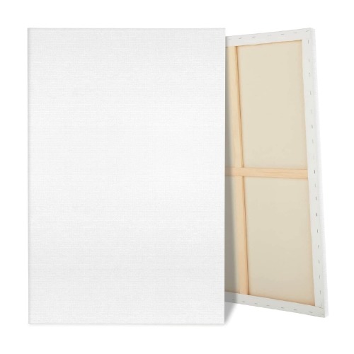 Large Canvas for Painting, 2 Pack 30x40" White Pre Stretched Canvases Fivefold Primed 100% Cotton Big Blank Canvas Boards Art Supplies for Acrylic Pouring, Oil Watercolor Painting & Wet Art Media