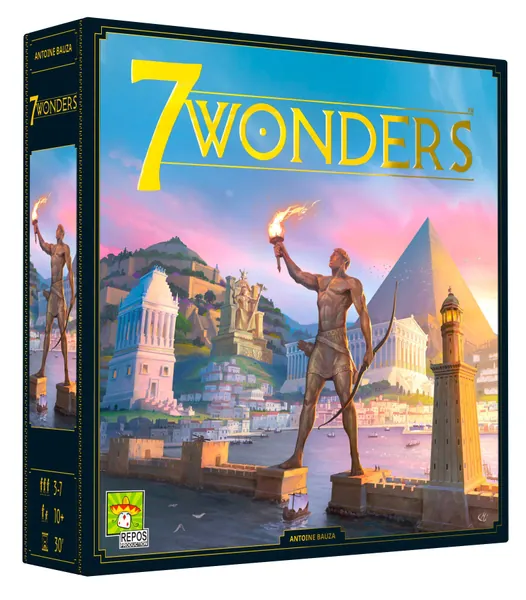 7 Wonders Board Game (BASE GAME) - New Edition | Family Board Game | Board Game for Adults and Family | Civilization and Strategy Board Game | 3-7 Players | Ages 10 and up | Made by Repos Production - 