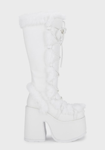 Pure Vigilance Platform Boots-White | US 12