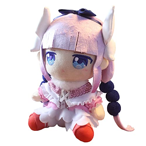 LUNK Miss Kobayashi's Dragon Maid Kanna Kamui Plush Doll Anime Kobayashi Tōru Stuffed Plushie Toy Cute Cartoon Cushion - Kanna Kamui - 17CM/ 7 inch