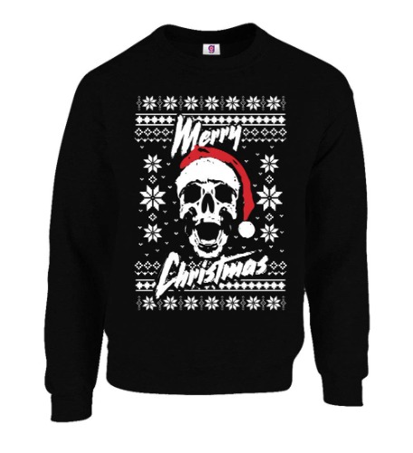 Graphic Impact Funny Vintage Retro Santa Skull Ugly Christmas Sweaters Xmas Jumpers
