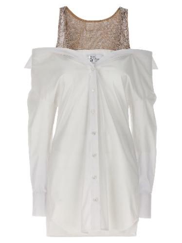 Crystal Insert Dress Dresses White - 38IT