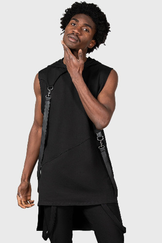 Blayze Hooded Vest | L / Black / 100% Cotton