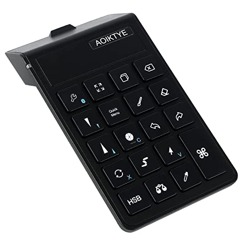AOIKTYE Keyboard for Procreate, Procreate Accessories for iPad/Tablet/Laptop/Smartphone,etc, Procreate Keyboard-5.8 x 3.8 in (2nd Generation Black) - Black
