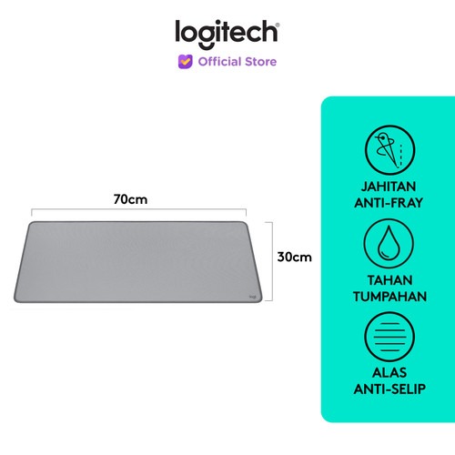 Logitech Desk Mat Studio Series Mouse Pad XL Polos Anti-Slip - Grey di Logitech Official Store | Tokopedia