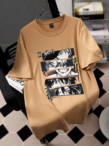 Figure & Letter Graphic Tee