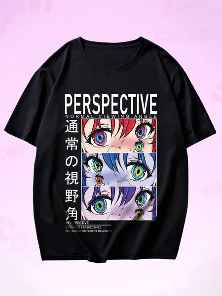 ROMWE Anime Guys Figure Print Tee