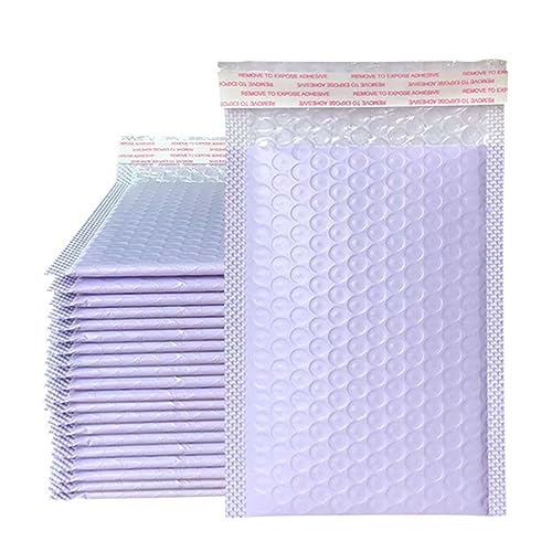 Sobres acolchados 50 sobres de burbujas rosas for bolsas de envío, sobres acolchados for embalaje, sello, envío, relleno de regalo, morado y rosa y negro (Color : Purple, Size : 15 * 18cm) - 15*18cm - Purple