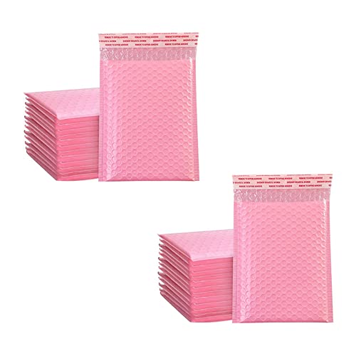 KVSERT 100 bolsas de espuma autoselladas, sobres acolchados con bolsa de correo de , color rosa