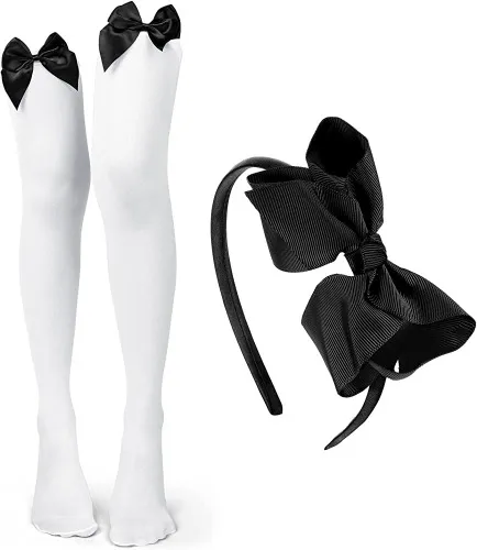 Alice in Wonderland Stockings and Headband