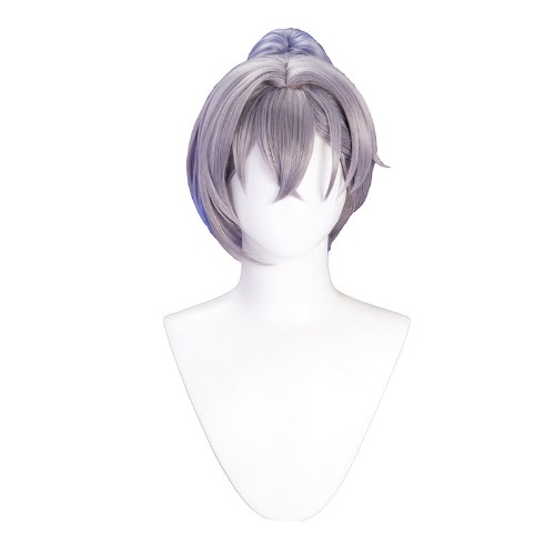 DokiDoki Game Honkai: Star Rail Cosplay Silver Wolf Wig Sliver Blue Gradient Pony Tail/ Glasses | Silver Wolf Wig Only-PRESALE