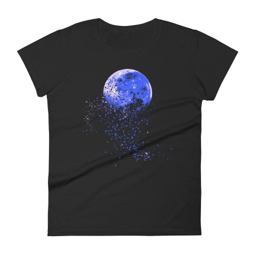 Broken Moon T-Shirt (Women's Fit) - Black / L