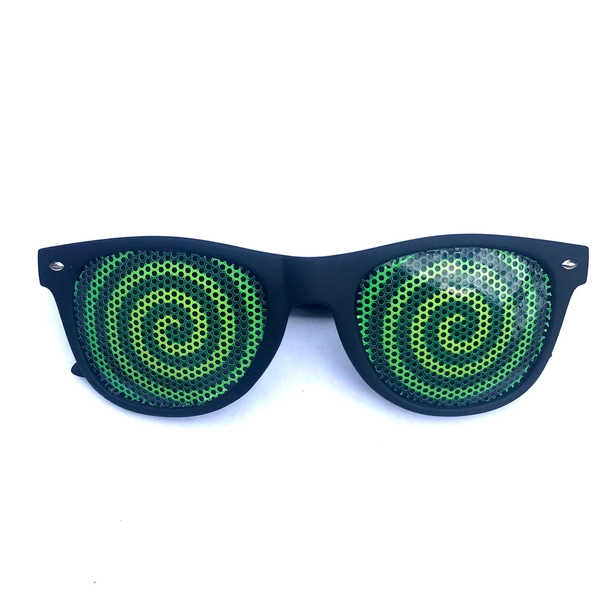 Green Hypnotic swirl novelty Wayfarer Sunglasses