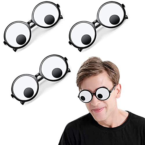 Delphinus Googly Eyes Glasses, Funny Googly Eyes Goggles Shaking Party Glasses - 1PCS