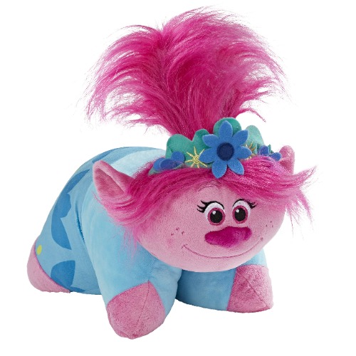 Pillow Pets DreamWorks Poppy Stuffed Animal – Trolls World Tour Plush Toy, Pink